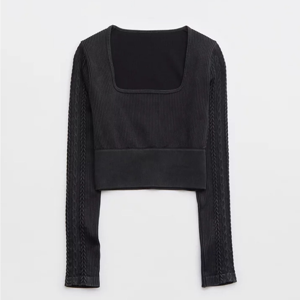 OFFLINE Seamless Ribbed Long Sleeve Cropped